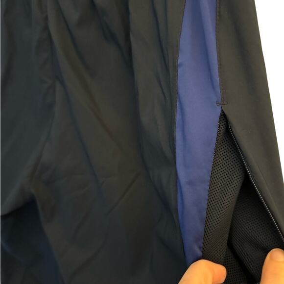 Nike Dri-Fit Windbreaker Track Jogger Pants Women’s Large Blue with Zip Pockets - Picture 3 of 6